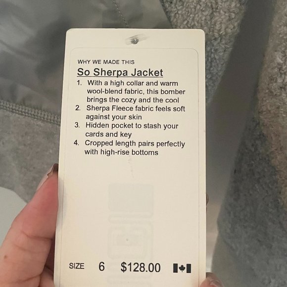 Lululemon Grey So Sherpa Jacket - Picture 4 of 5